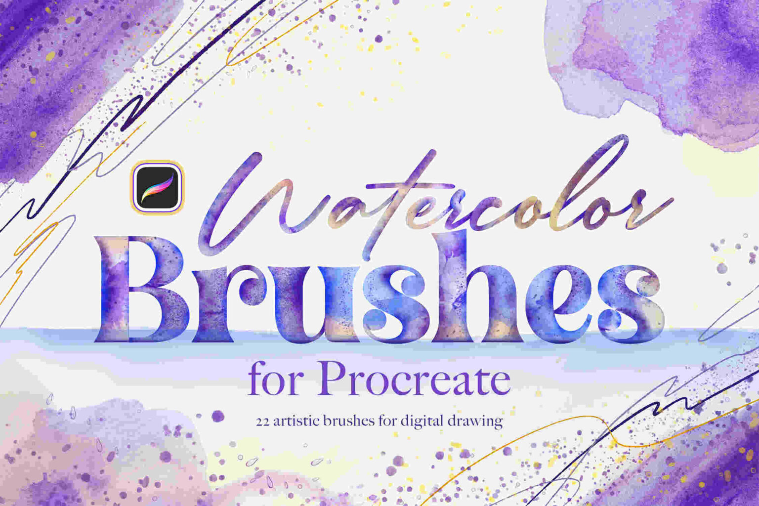 watercolor procreate brushes, watercolor procreate brush set,  procreate brushes watercolor