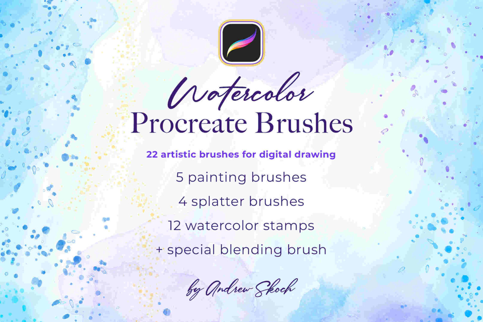 best procreate watercolor brushes, best watercolor brushes for procreate, watercolor brush pack procreate