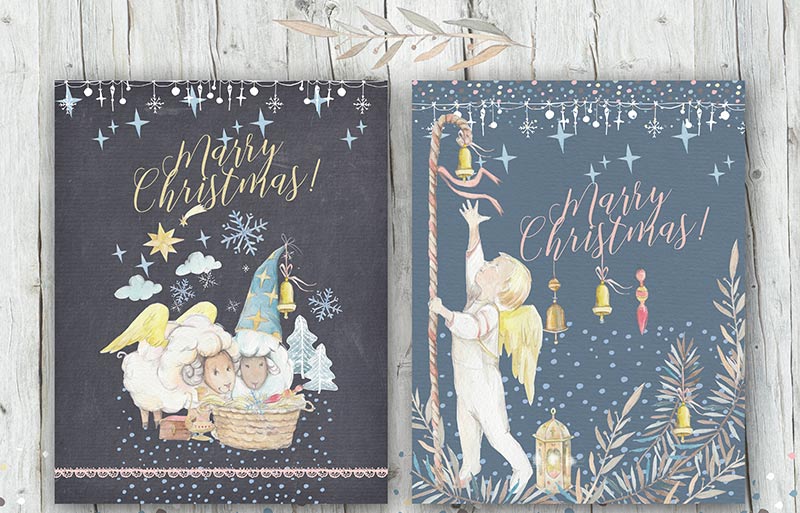 christmas clipart watercolor