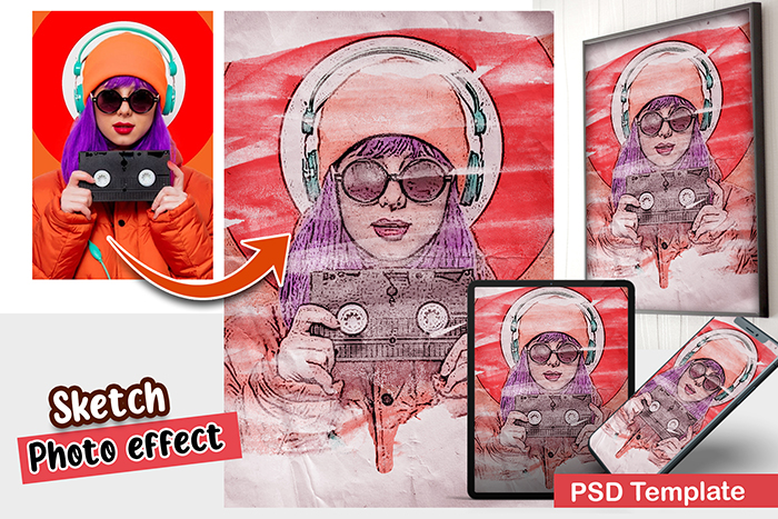 photoshop pencil sketch effect, pencil sketch filter photoshop