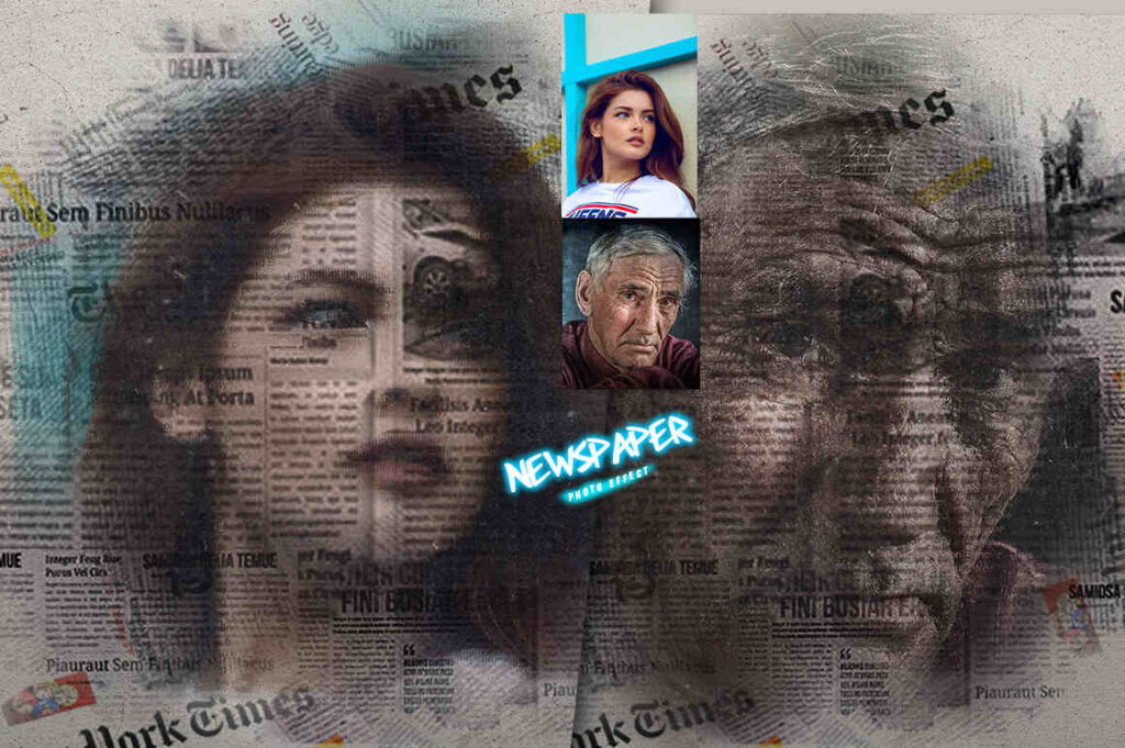 Newspaper Photo Effect