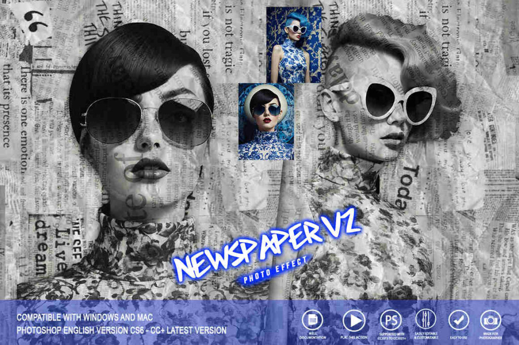Newspaper Photo Effect V2newspaper print effect photoshop
online newsletter design
news text template