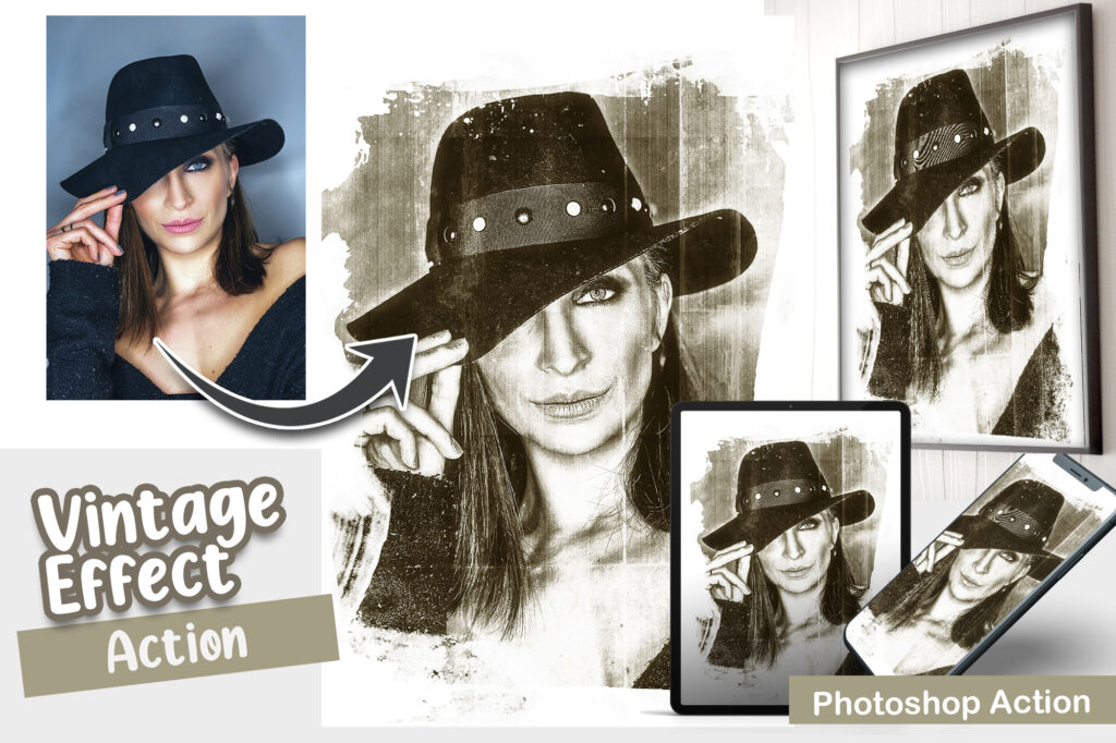 vintage photo effect, vintage picture effect