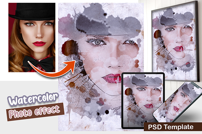 watercolor action photoshop