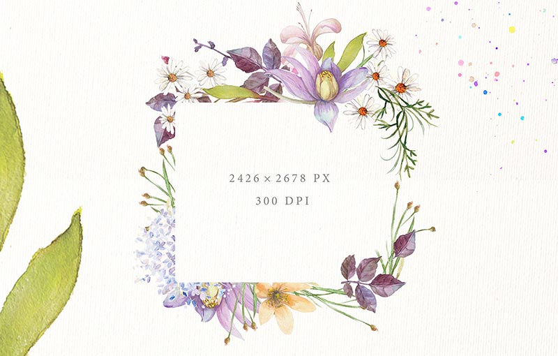 flower wreath watercolour, easy watercolor wreath, wreath water color