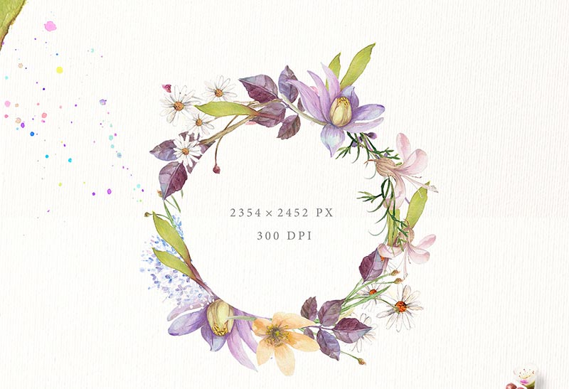 wreath water color, winter wreath watercolor