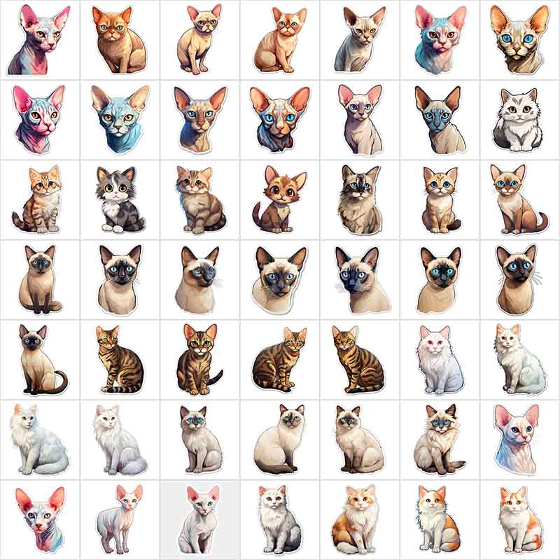 cat face stickers