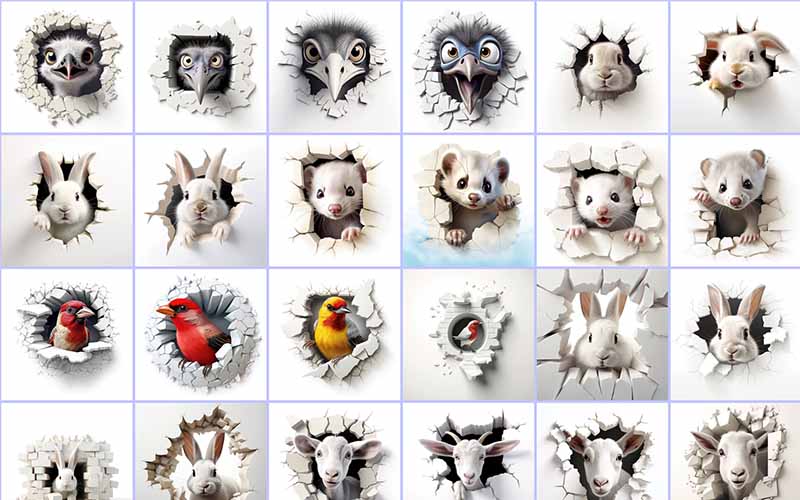 high res animal photos included in the bundle