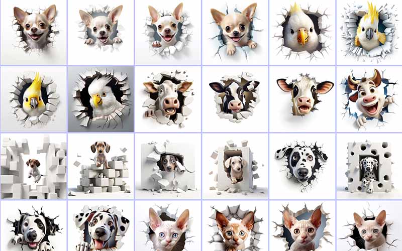 high res animal images included in the bundle