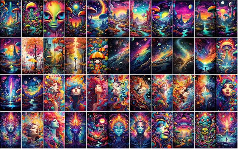 Collage of Colorful Wallpaper Bundle- 1