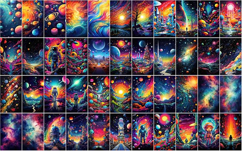 Collage of Colorful Wallpaper Bundle- 11