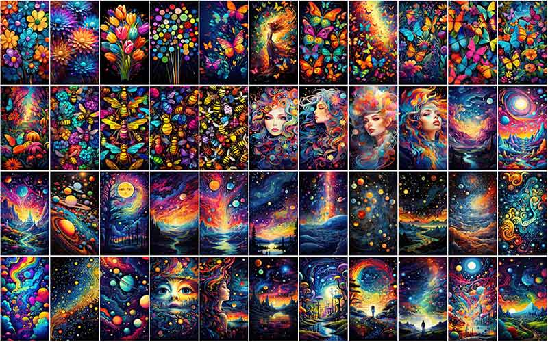 Collage of Colorful Wallpaper Bundle-3