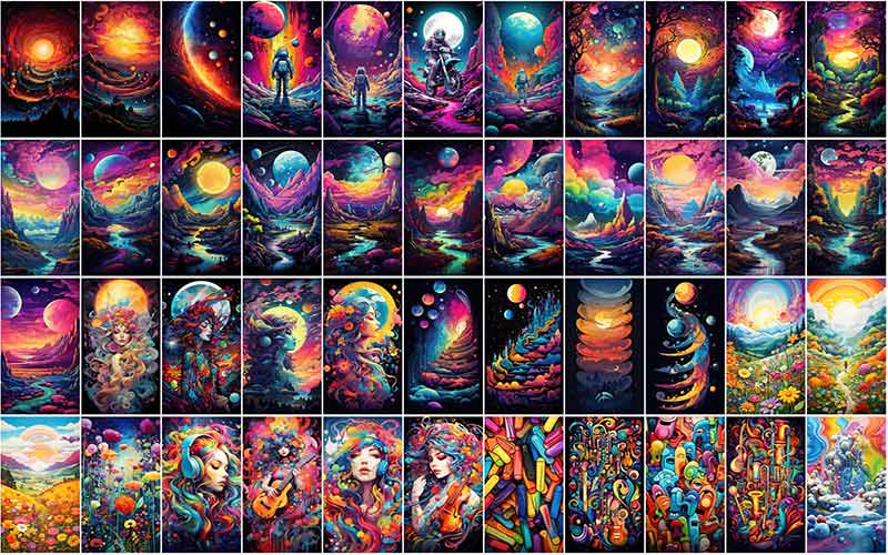 Collage of Colorful Wallpaper Bundle-7