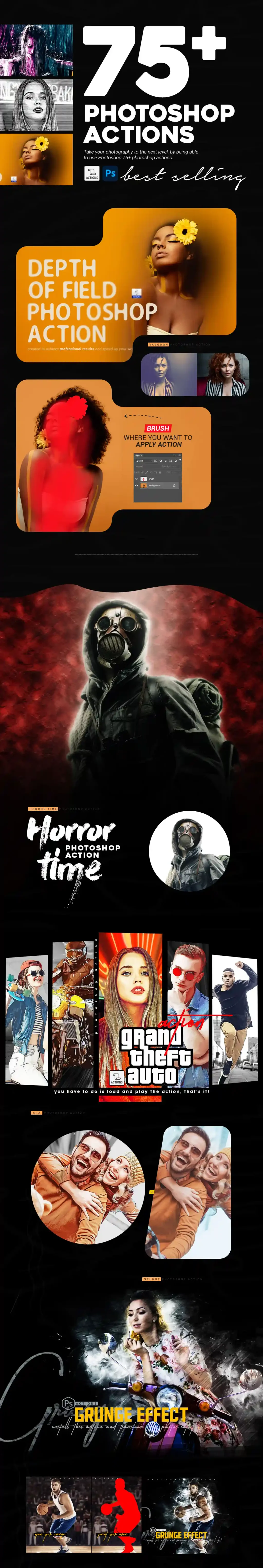 Photoshop action bundle preview