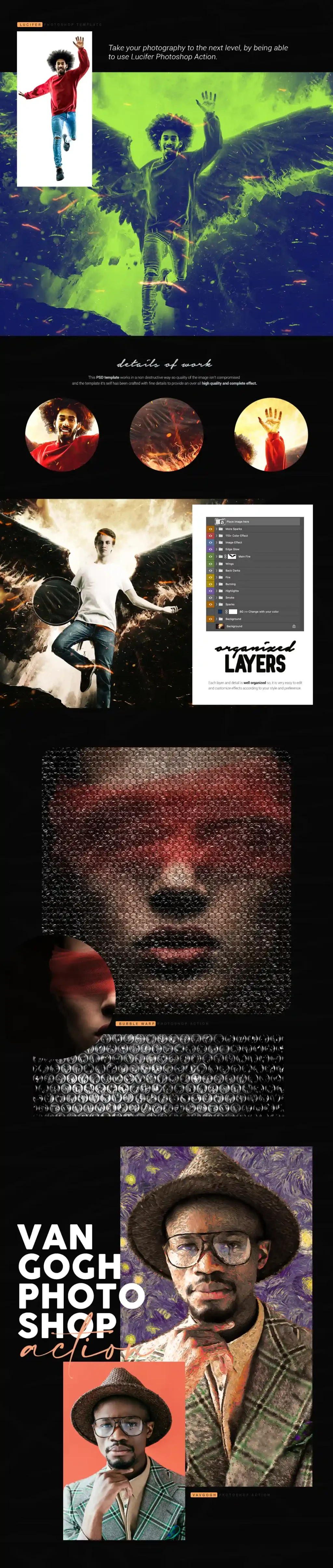 Photoshop action bundle collage