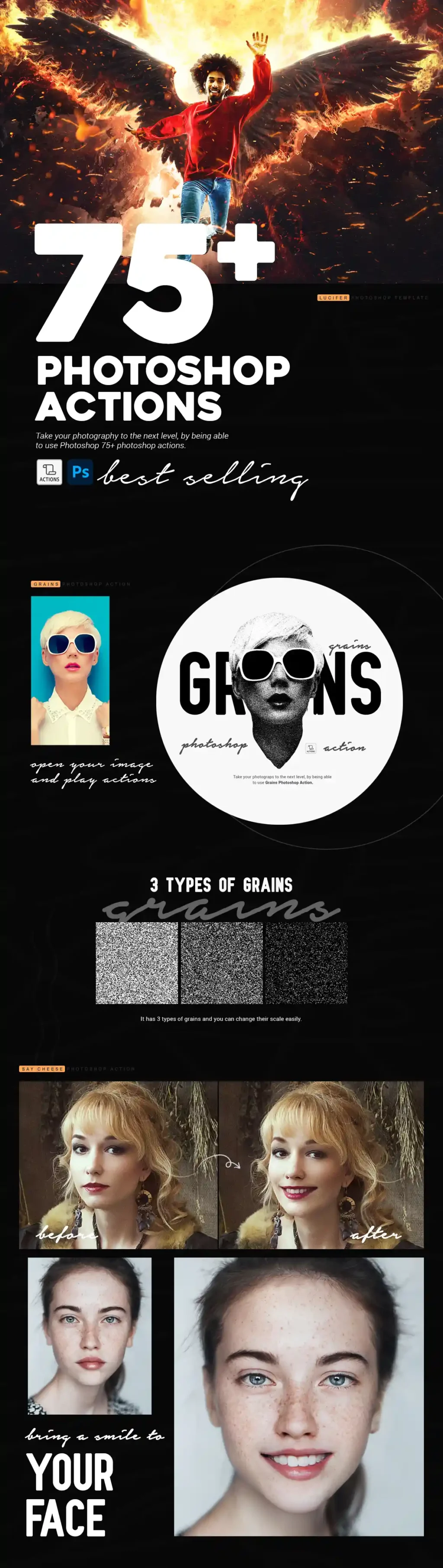 75+ photoshop action bundle