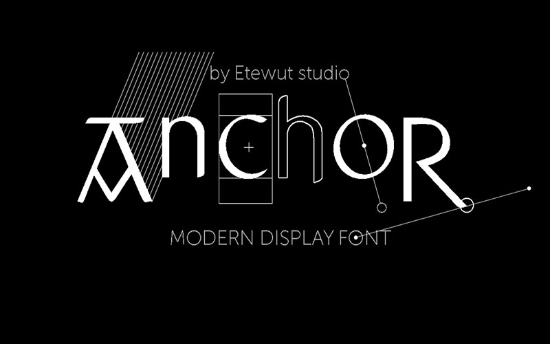 Anchor Font, Modern Display Font Family