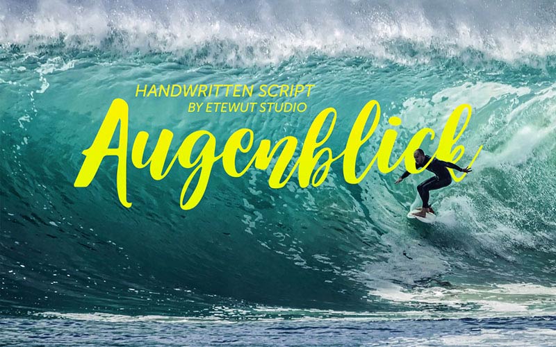 Augenblick Font, Handwritten Script Font