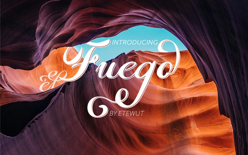 Fuego Font, Scipt Fonts Family Pack