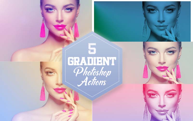 gradient action photoshop, creative actions, gradient effect in photoshop