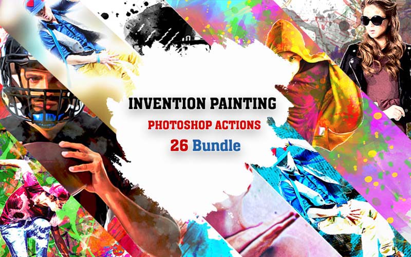 action painting photoshop, digital painting action photoshop