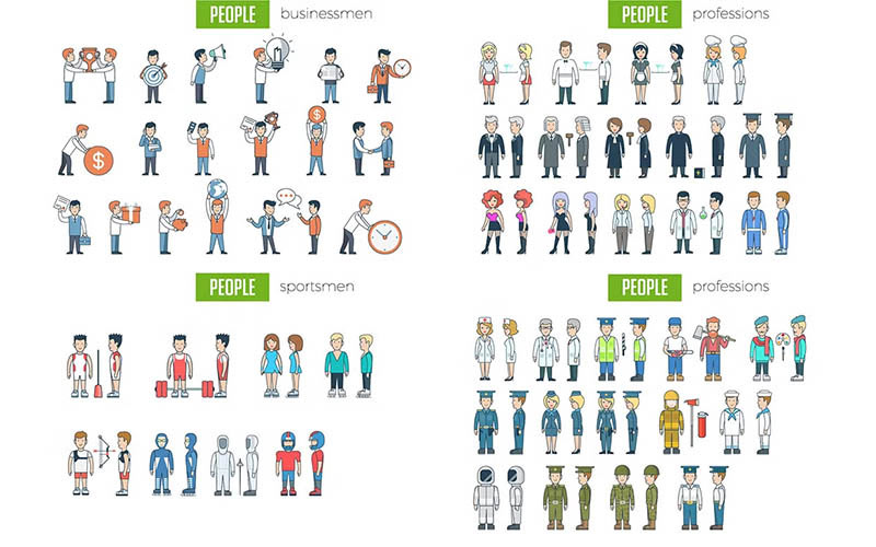 Professions vector images