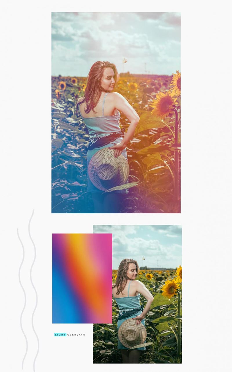 light effects on photo
