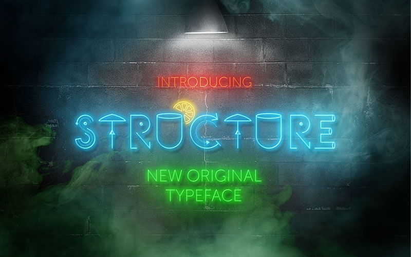structure font, Display Fonts Family