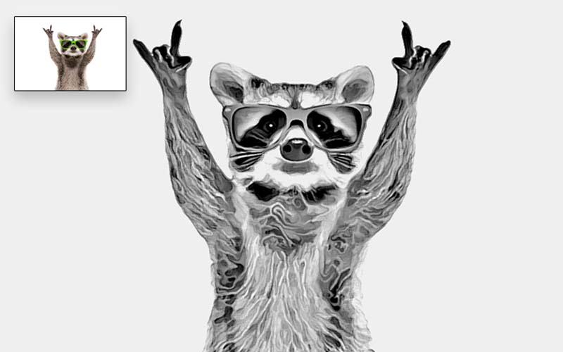 sketch psd action, action sketch