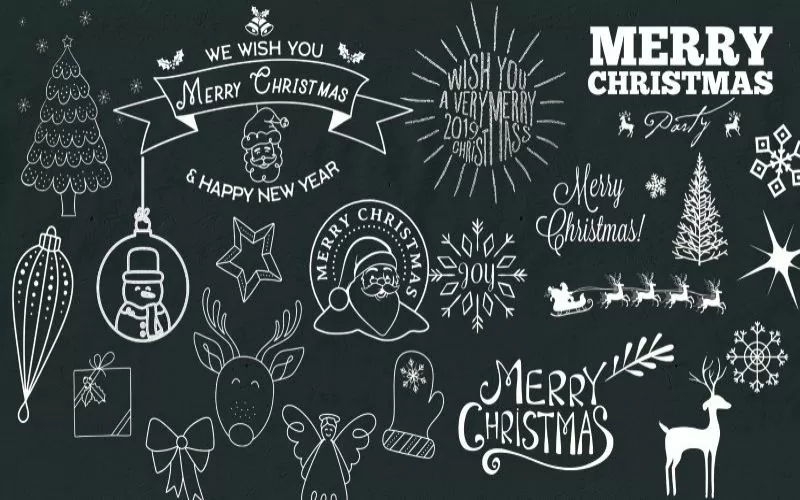 black-and-white-christmas-clipart