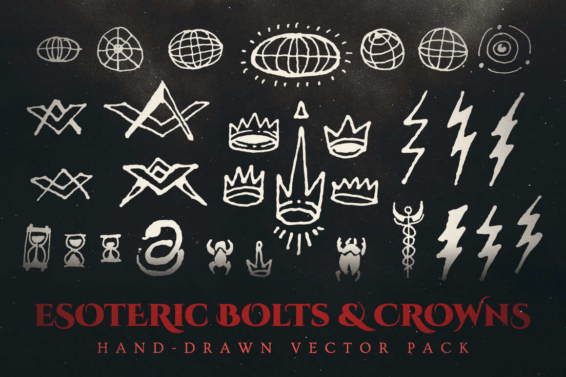 esoteric illustrations, abstract crown vector, black crown vector, cartoon crown vector