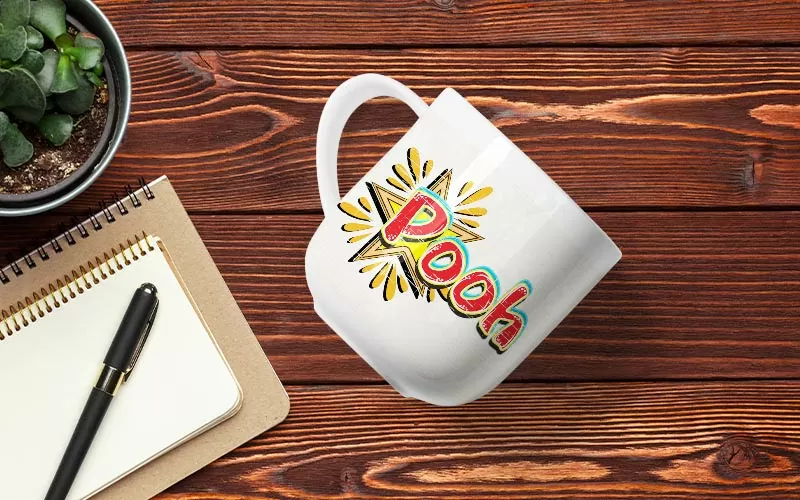 comic-book-vector-bubble on a cup