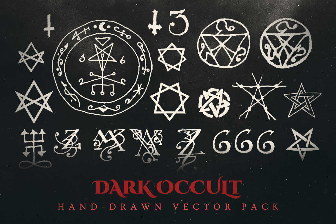 occult vectors, occult illustrations, ancient occult symbols, vector occult