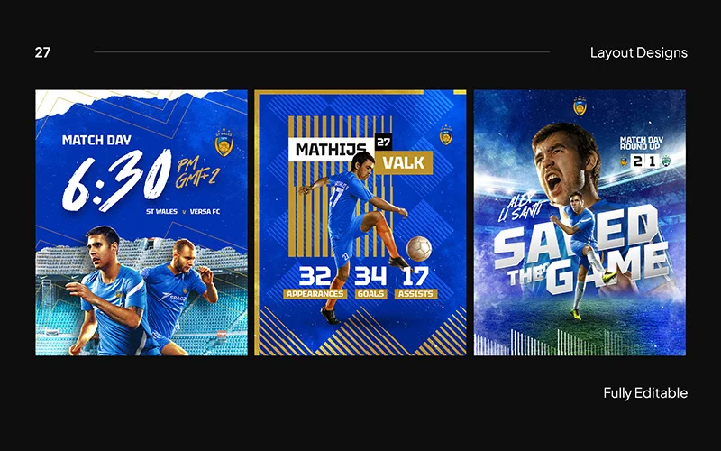 Football instagram template