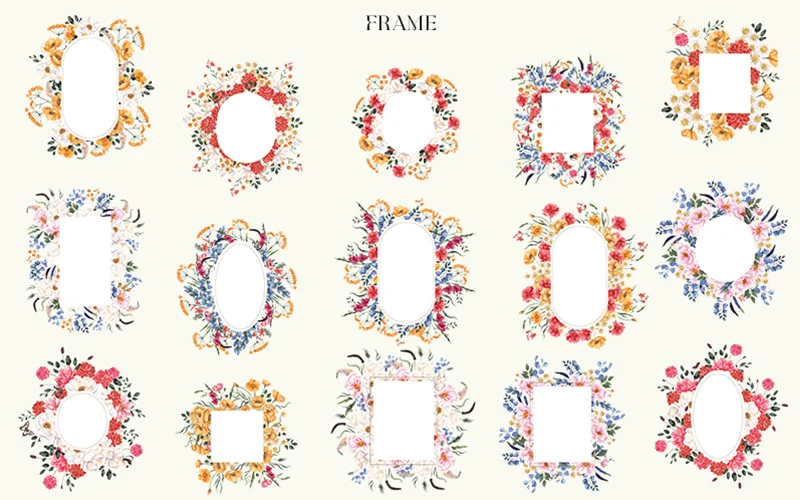 floral frame png