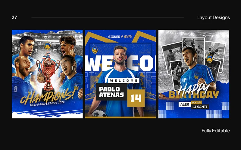 football instagram post templates