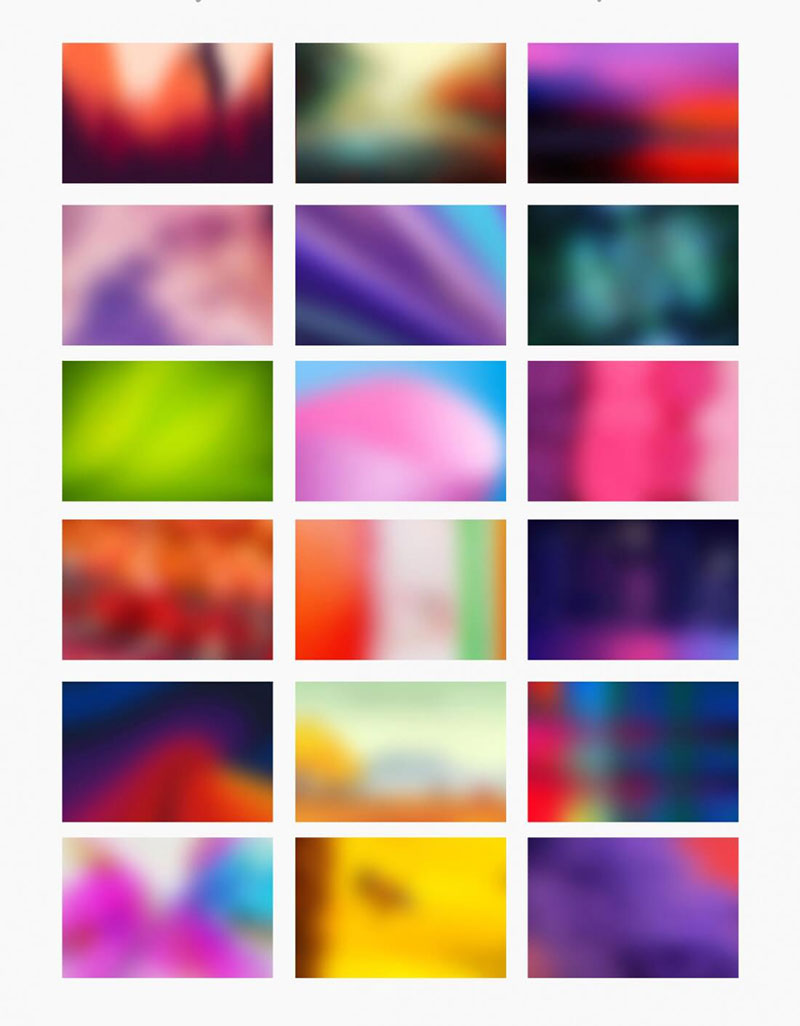 gradient light overlays collage