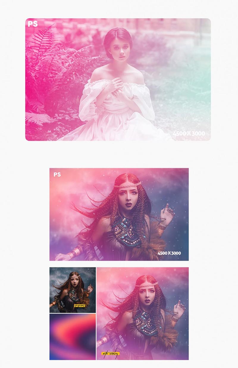 light overlays effects on photos
