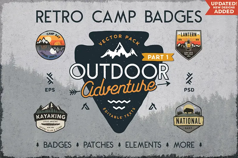 retro camp badges part 1 feature image