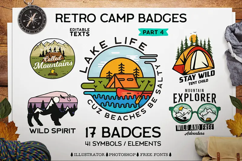 retro camp badges part 4 feature image