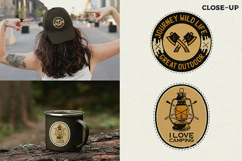 Travel Adventure Badges mockups