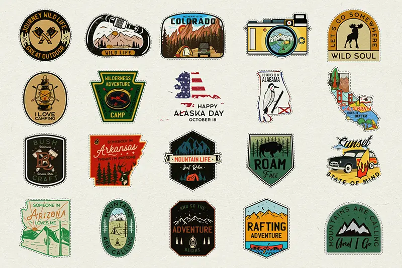 Travel Adventure Badges preview