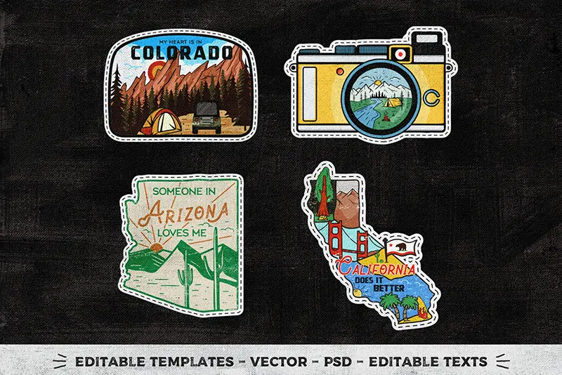 Travel Adventure Badges features