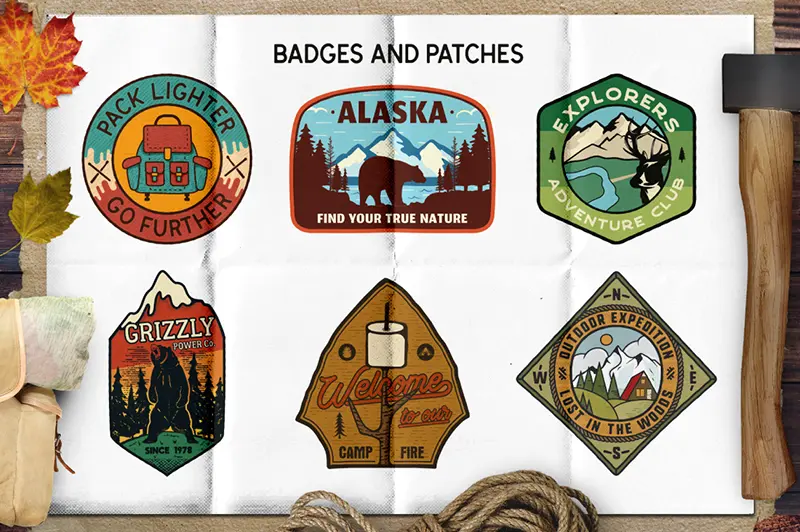 retro camp badges part 2 previews