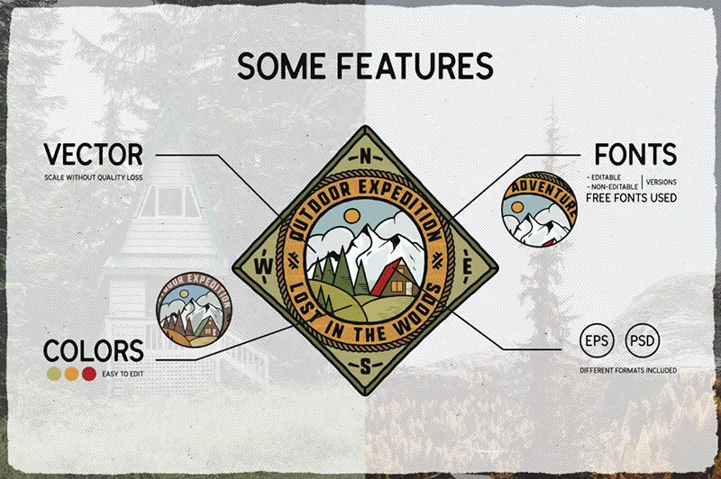 retro camp badges part 2 features