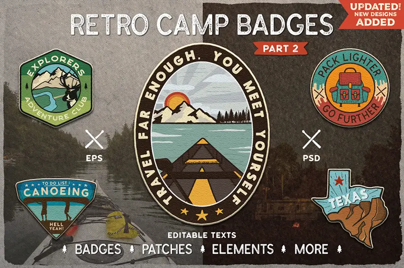 retro camp badges part 2 feature image