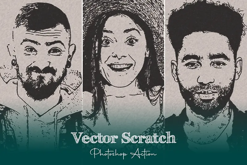 Vector Scratch Photo Effect