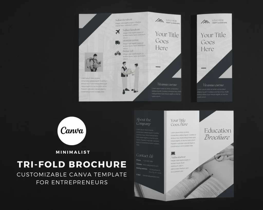 A preview of online course Trifold Brochure templates