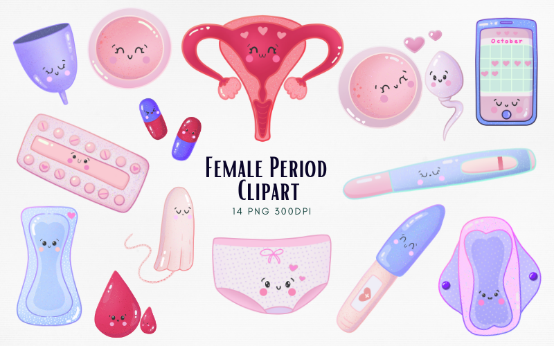 Female Period Clipart Image Preview
