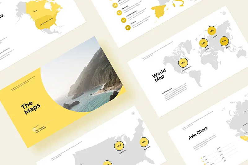 A Preview Of The Maps And Loctaion Slides Included In The Bundle